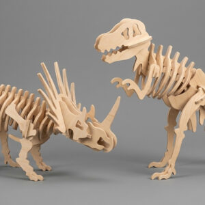 Dinosaur Triceratops and T-Rex giant 3D